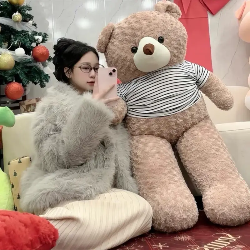 TEDY Siêu To Vải lông xoắn hoa hồng size 1M2 cute - Thú nhồi bông Toy Voi  (Kho gấu Đức Thơm) Đồ Chơi Phát Nhạc 0
