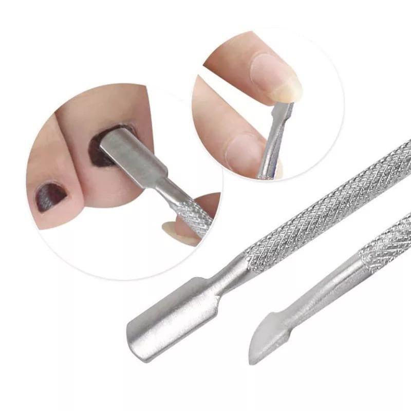 Product Introduction of Alat Pendorong Kulit Kutikula Nail Pembersih Kuku Kutikula Pusher Manicure Cuticle Pusher Stainless Steel 15
