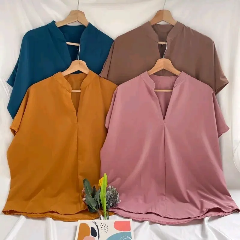 DARCY VNECK OVERSIZE SHIRT BAHAN KATUN RAYON DIAMOND 3