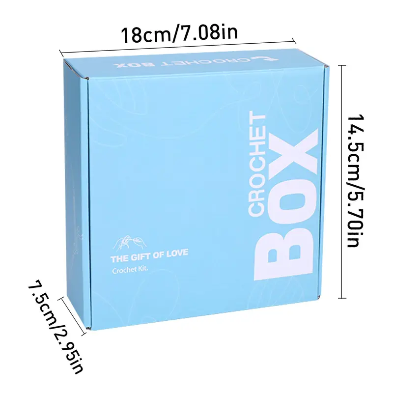 Fox Shaped Crochet Box, 1 Set Crochet Kit for Beginners, Including Accessories, Crochet Tool, Yarn, Filler Cotton, Hook, Sewing Needle, Plastic Eye, Marker Buckle, Instruction & Video Tutorial 2