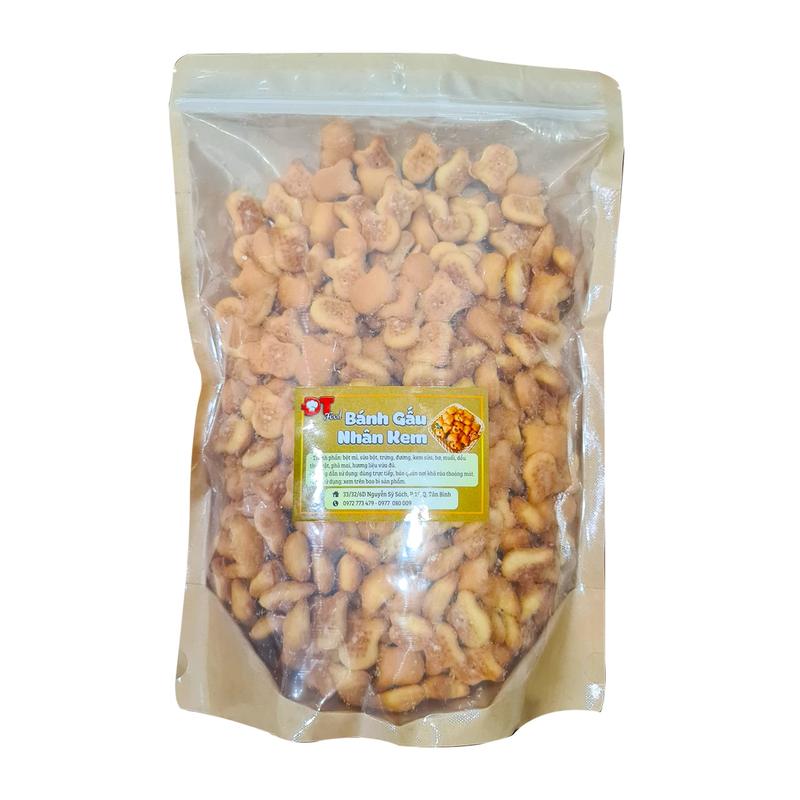 Bánh Gấu Nhân Kem DTfood 1kg Snack Ăn Vặt 0