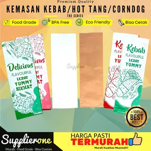 Kemasan Kebab / Kemasan Corndog / Kemasan Hottang / Kemasan Hot Dog / Paperbag Makanan / Kantong Kebab / Kemasan Sosis