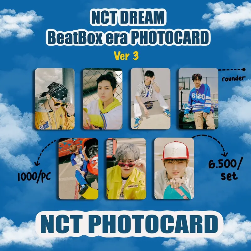PHOTOCARD NCT DREAM -BEATBOX - NCT - PC - SPECIAL EDITION UNOFFICIAL ALL MEMBER - BEAT BOX 1