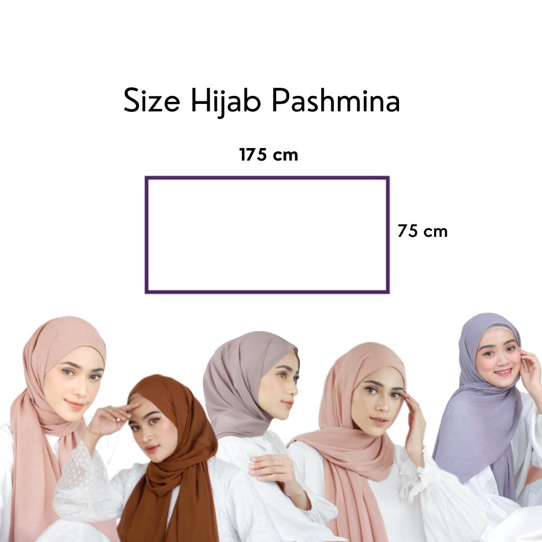 Jasmine JilBab Pashmina Inner 2in1 Bolak Balik Ceruty Baby Doll Premium 175x75 Ceruti Karet Muslim Kerudung Panjang Instan