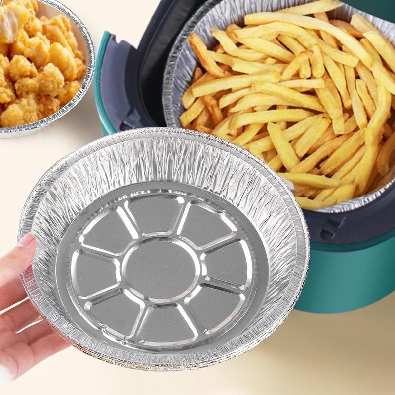 [Set 20 chiếc] Đĩa giấy bạc lót nồi chiên không dầu và nướng bánh - Chống dính tiện dụng