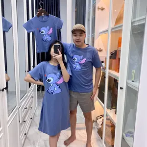 kaos baju dress couple keluarga family ayah anak mom ibu stitch
