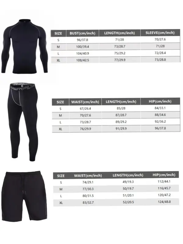 Three-Piece Set Sporty Men's Plain Tracksuit Set, Sport Mock Neck Tee & Drawstring Shorts & Letter Tape Leggings, Men's Sportswear for Gym Workout Running Training 1