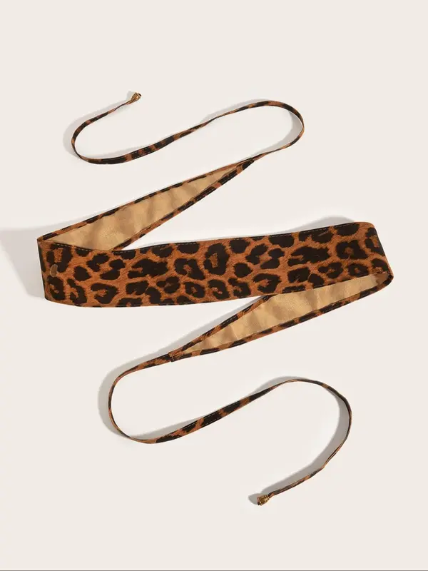 Women's Leopard Print Wide Belt, Casual Waistband for Jeans, Fashion Belt for Party, Daily Clothing Decor, Trendy All-match & Exquisite Belt for Birthday Gift 3