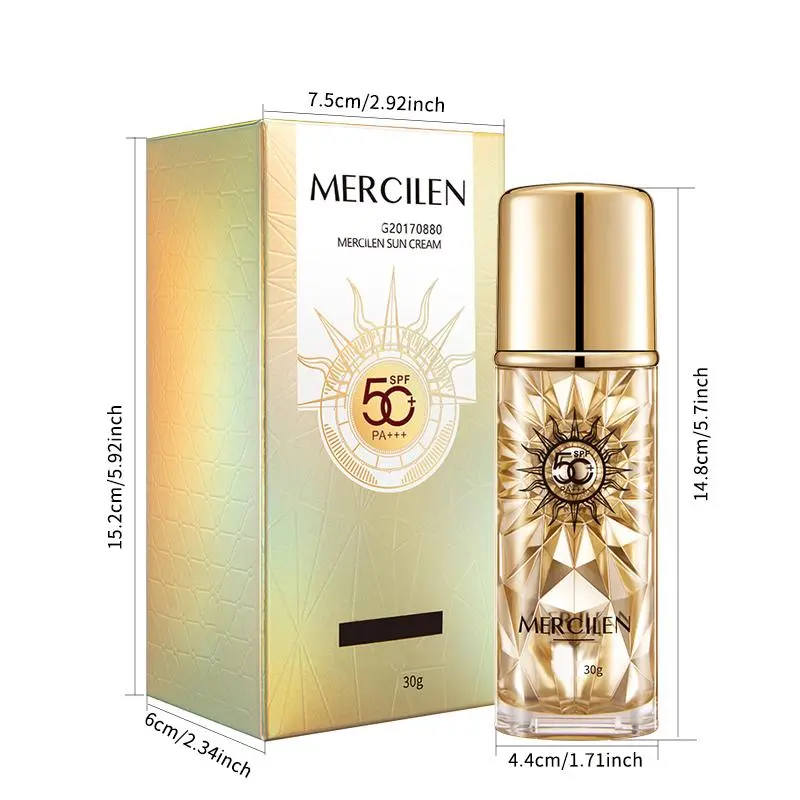 30g Sunscreen Cream (1 Box), Moisturizing Face Sunscreen, Long Lasting Sunscreen Lotion, Refreshing and Non-greasy Sun Protection Product for Men & Women, Comfort Outdoor Moisturizer 1