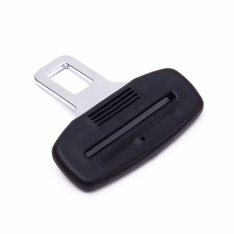 2pcs Car Safety Belt Lock Universal Adjustable Black Straight Lock Tongue Clips Insert Metal Automobiles Fastener Accessories 8