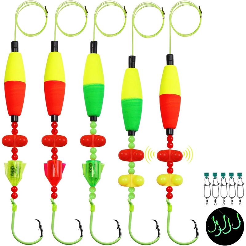 5 count Catfish Float Rigs with Circle Hooks and Peg Floats, Santee ...