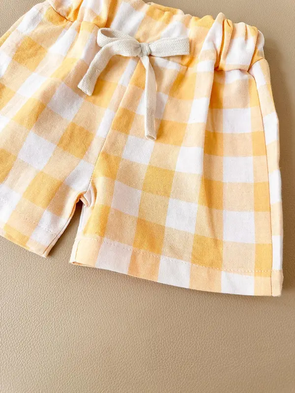 Baby's Fruit Print Tee & Shorts Two-piece Set, Casual Short Sleeve T-shirt & Shorts for Pretty Little Baby Daily Wear, Infant Toddler Kids Summer Clothes, Baby Clothing, Baby Girl Clothes, Newborn Gift Set 7