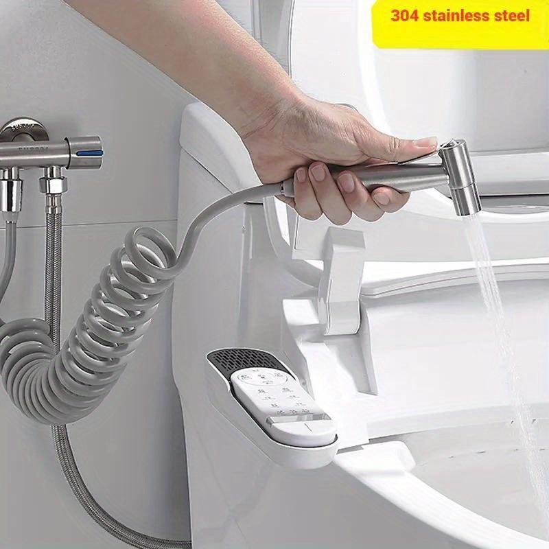 Handheld Bidet Sprayer & 1.5m Hose Set, 1 Set Shower Toilet Bidet Faucet Sprayer with Self-Cleaning Nozzle, Uncharged Power Mode, without Bracket 5