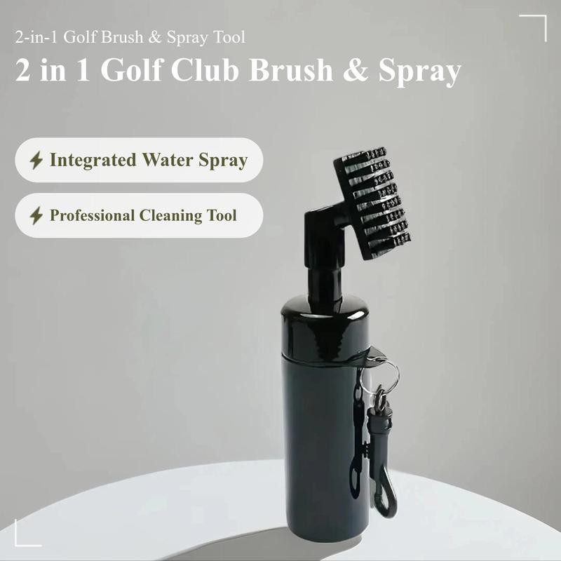 2 in 1 Golf Club Cleaning Brush with Water Spray Bottle, 1 Count Portable Golf Club Cleaning Tool, Professional Golf Accessories for Home & Outdoor, Cleaning Supplies 2
