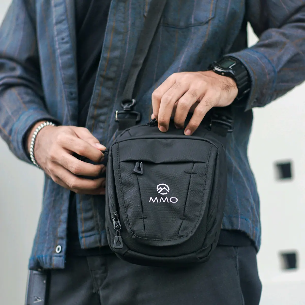 Mmosport Taxtical Bimo Waterproof Tas Selempang Pria Hitam