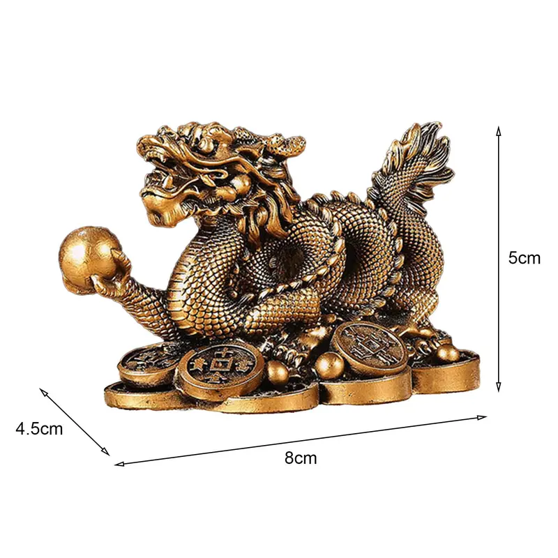 Tượng Rồng Hoàng Đạo Trung Quốc 2024, Mô Hình Tượng Rồng Năm, Đồ Trang Trí Thủ Công Bằng Nhựa, Thu Hút Sự Giàu Có Và May Mắn, Điêu Khắc Rồng Vàng / Đồng, Trang Trí Văn Phòng Và Gia Đình, Quà Tặng Năm Mới 4