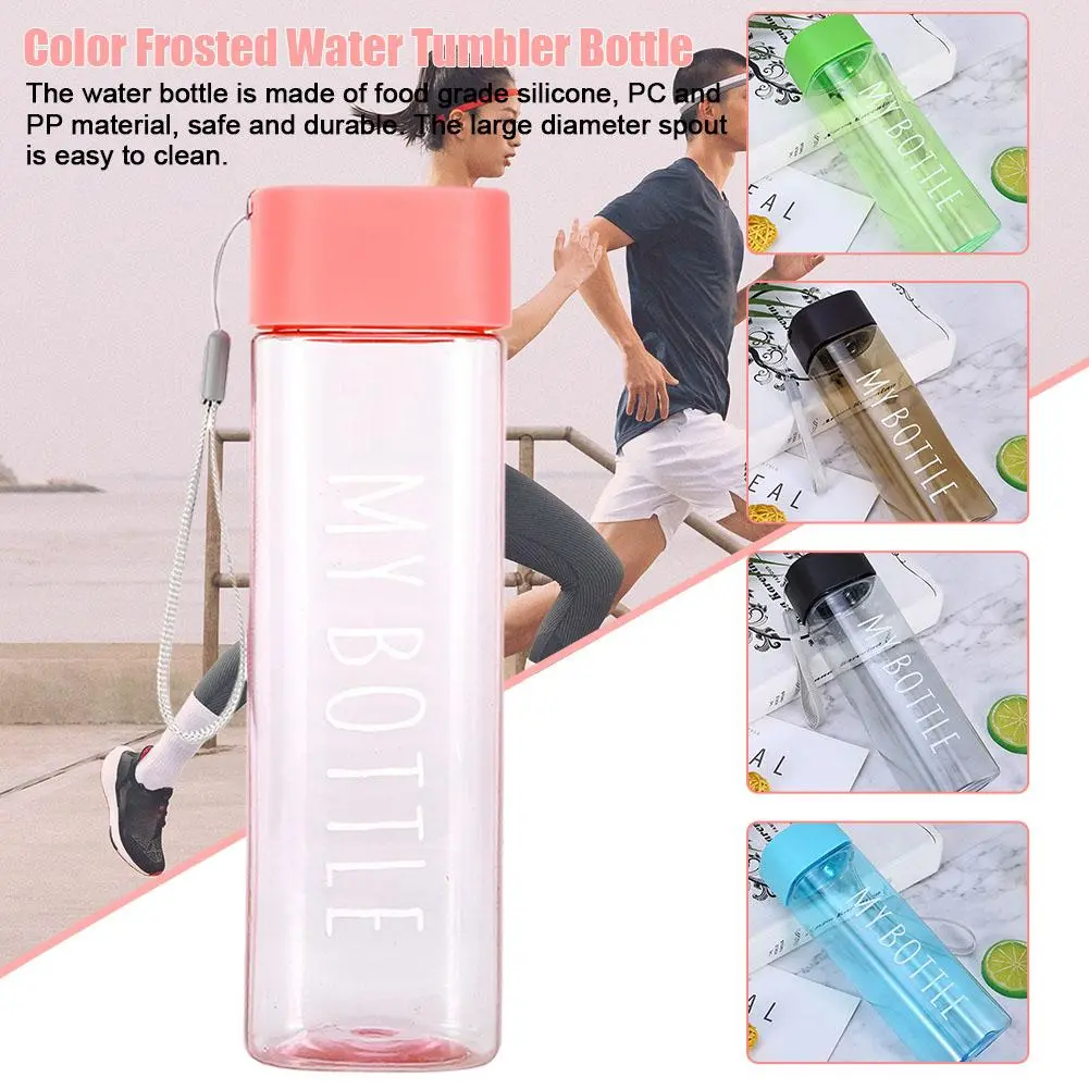 500ml Drinking Bottle Clear Portable Outdoor Sport Bottle Water F1X8