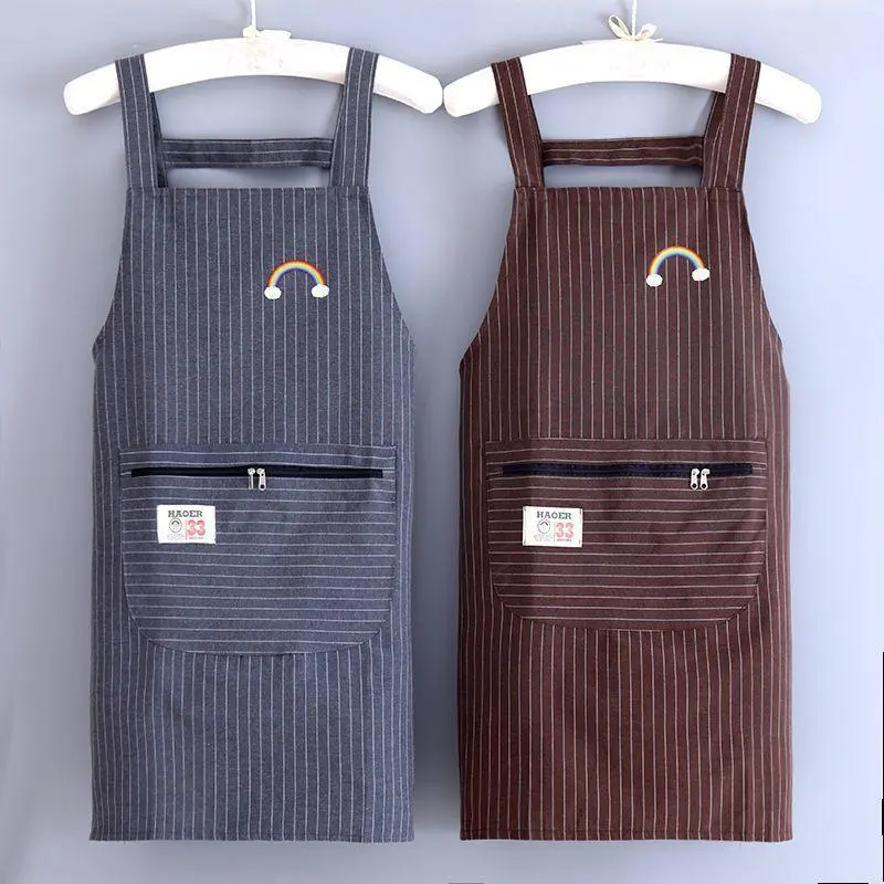 Tạp Dề Nhà Bếp, Gia Dụng, Thời Trang, Thiết Kế Một Mảnh, Chống Bụi, Thoáng Khí, Túi Lớn, Thích Hợp Làm Việc, Chống Bẩn, Có Thể Lau Tay