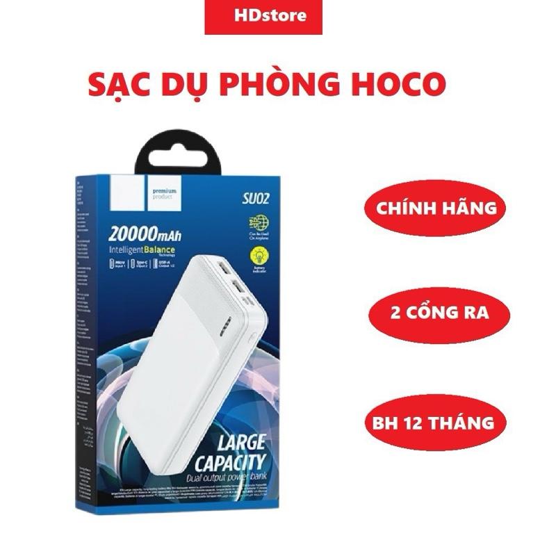 Sạc pin dự phòng Hoco 20000 mah 2 cổng đèn led bảo hành 1 năm Phụ Kiện Sạc Nhanh sac du phong sieu khung
