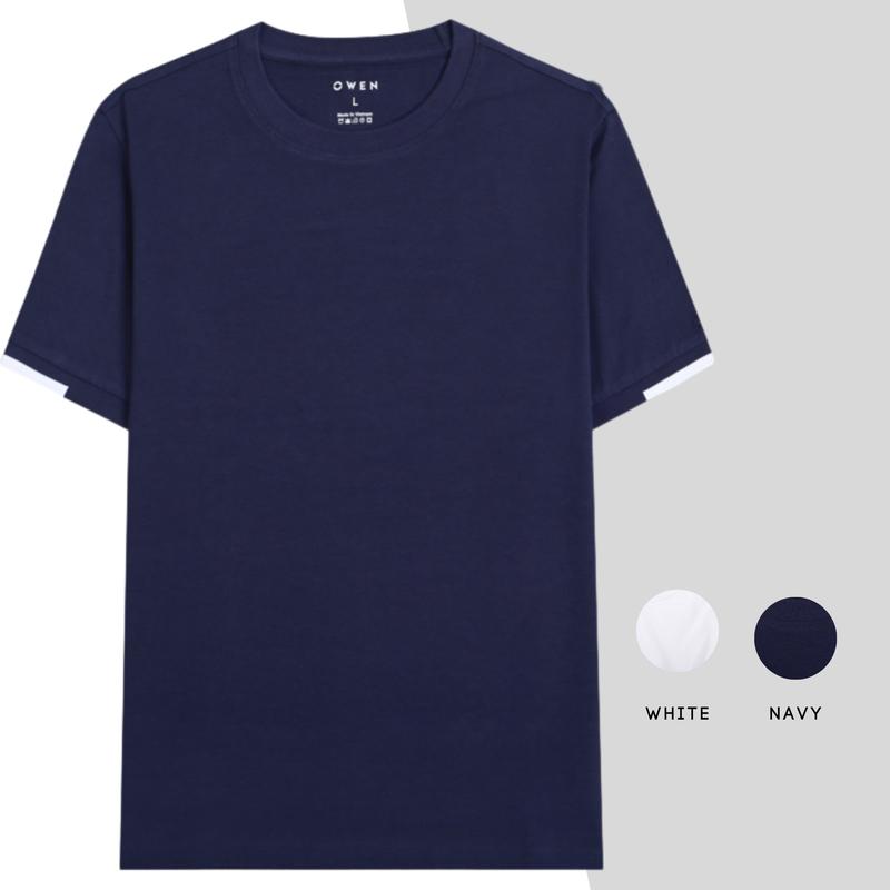 SALE LẺ SIZE Áo thun nam cổ tròn chất cotton mềm mịn form Body Fit ôm gọn màu Trắng trơn-TSN221170 Top Menswear