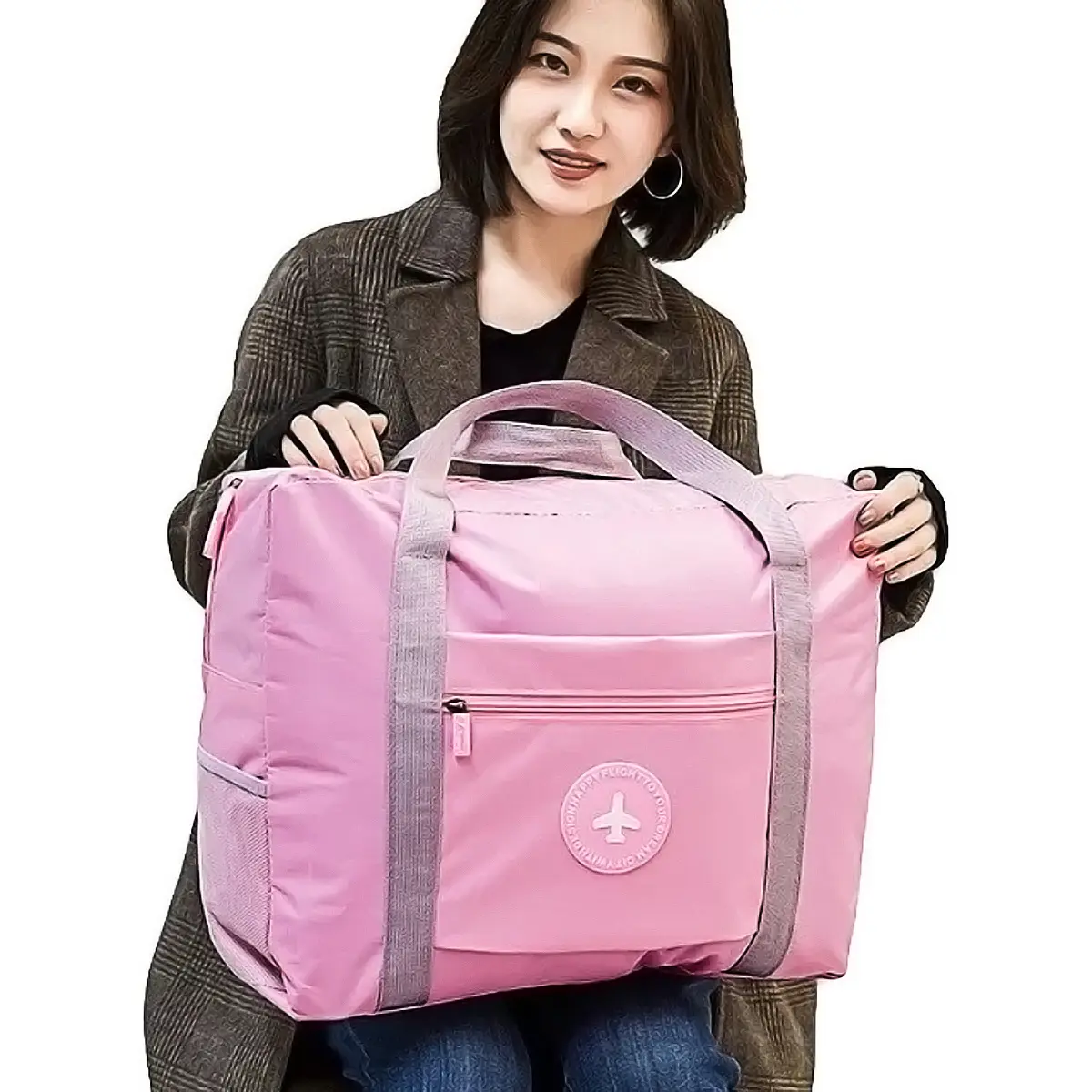 Tas Travel Lipat Organizer  Waterproof-Bag Fold Waterproof Koper Traveling Tas Hand Carry Traveling Bag Besar-Tas Motif Lipat Travel Impor