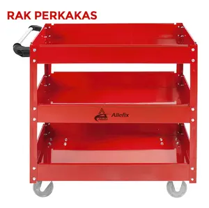 ALLEFIX Rak Perkakas 3 Susun Troli Perkakas Multifungsi RAK dengan Roda dan 3 Rak/Laci - 6650