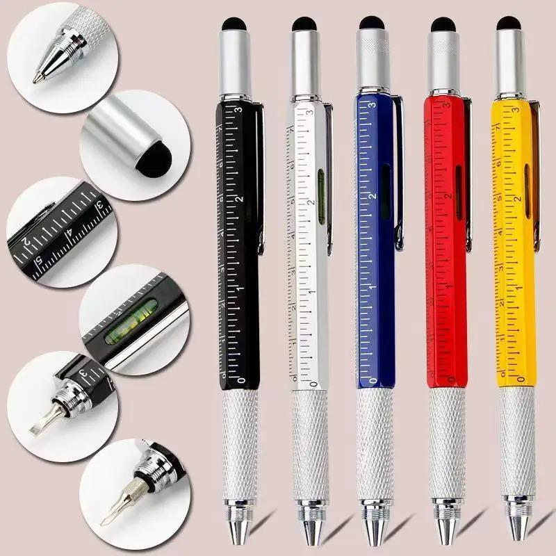Bút bi đa năng 7 trong 1 kèm dụng cụ cầm tay, bao gồm thước kỹ thuật, thước đo,…