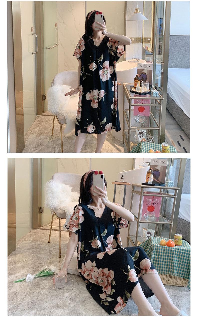Product Introduction of Váy Ngủ Cotton Và Lụa, Dành Cho Nữ, K42, Hàng Mới Về Mùa Hè, Ngắn Tay, Đồ Ngủ In Hình Hoạt Hình, Phong Cách Hàn Quốc, Cỡ Lớn, Dáng Rộng Vừa Vặn, Đồ Mặc Ở Nhà Bằng Lụa Cotton, Hợp Xu hướng 19