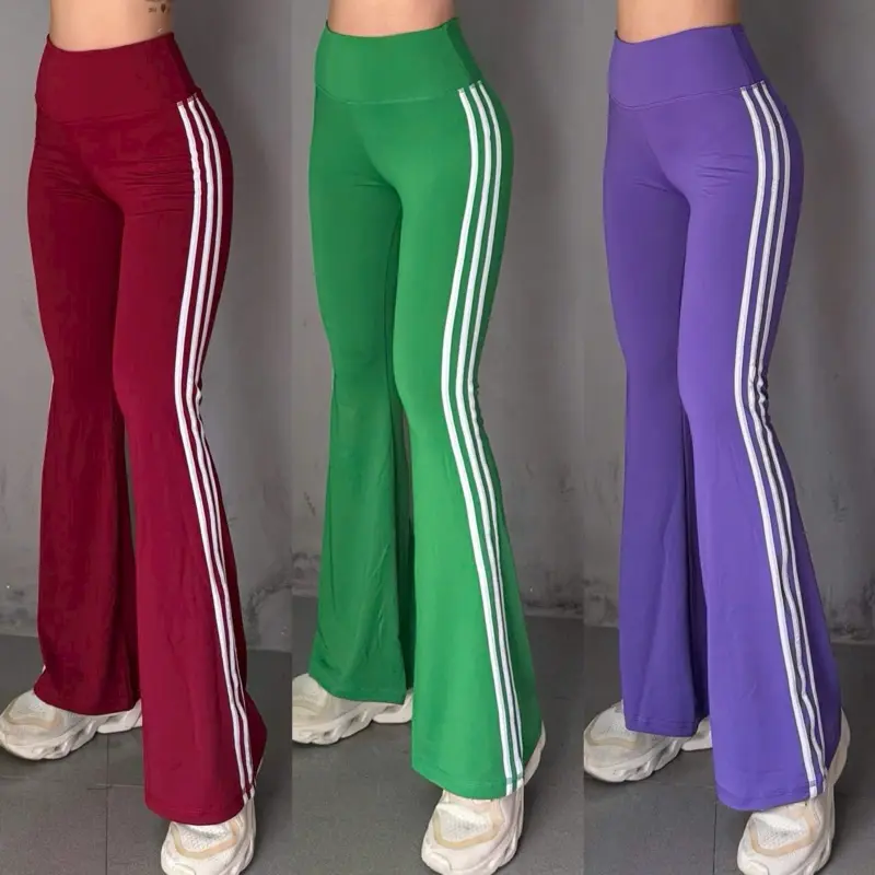 Quần Ống Loe 3 Sọc Tập Thể Thao Cho Nữ Sport