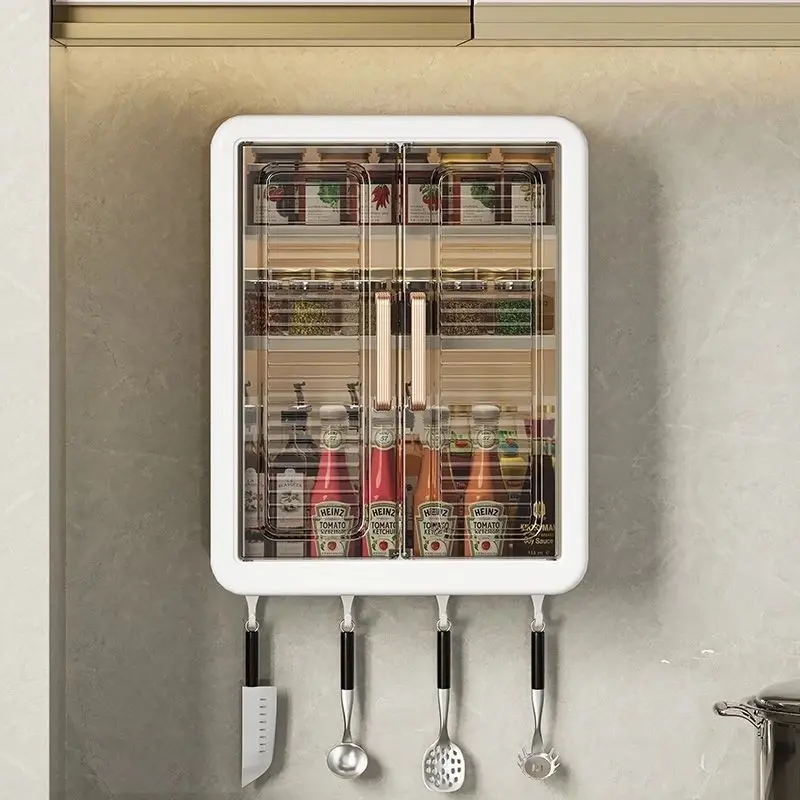 Tủ Để Gia Vị Nhà Bếp, Để Đồ Nhà Tắm Dán Tường Tiện Lợi 2 Tầng Kitchen kệ 5