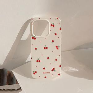 Funda para celular con patrón de cereza bonito, funda protectora anticaídas, cubierta para celular a prueba de golpes para iPhone 11 12 13 14 15 Pro Max, Casing