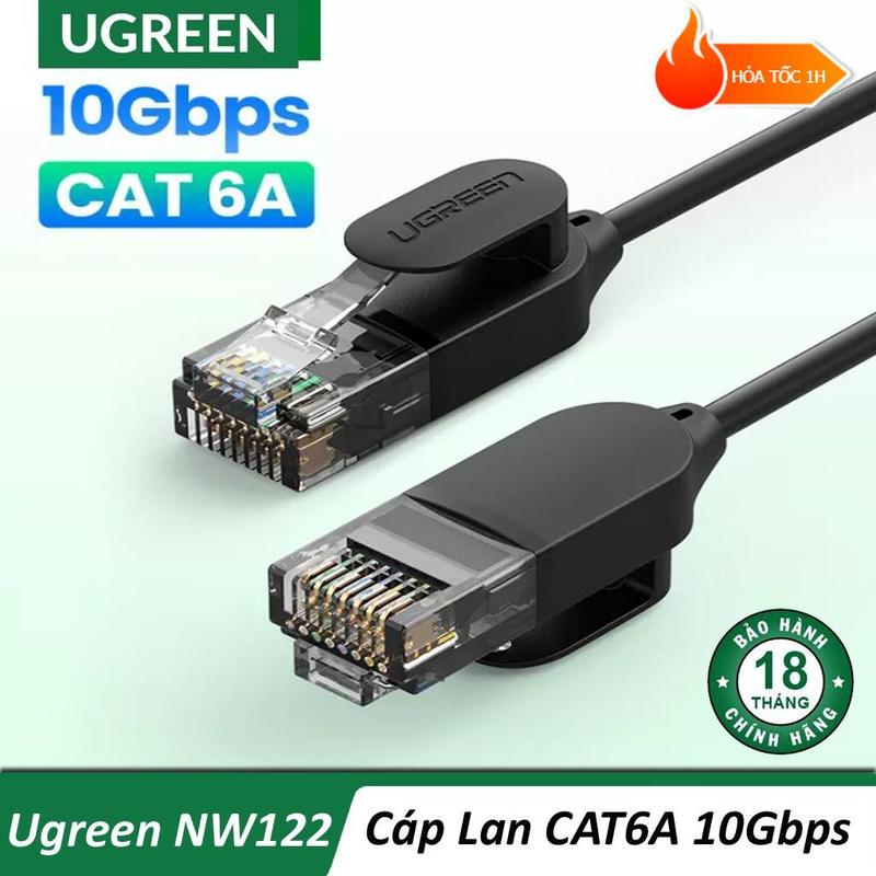 Dây mạng RJ45 Cat6A Ugreen NW122 70653 70331 70332 70333 70334 70654 70656 (Ultra Slim) Chính Hãng