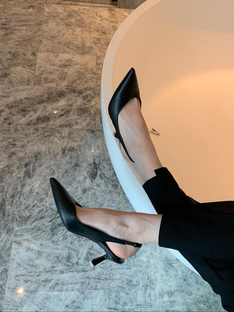 Product Introduction of Women's Solid Color Heels, Elegant Pointed Toe High Heels for Party, Daily Clothing Decor, Shoes for Women, Footwear 1