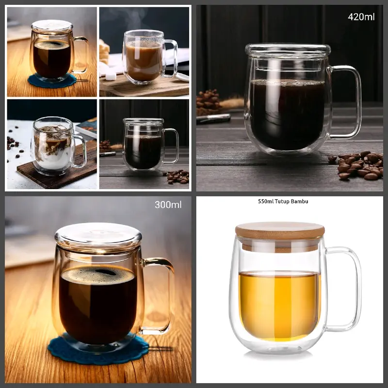 Double Wall Coffee Glass/Gelas Mug Kopi double wall s2 0