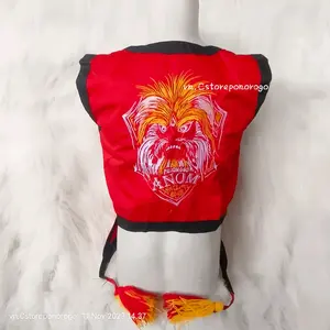 ROMPI BORDIR ROMPI GANONGAN HITAM DAN MERAH ROMPI BORDIR KOSTUM TARI BUJANG GANONG WAROK PONOROGO