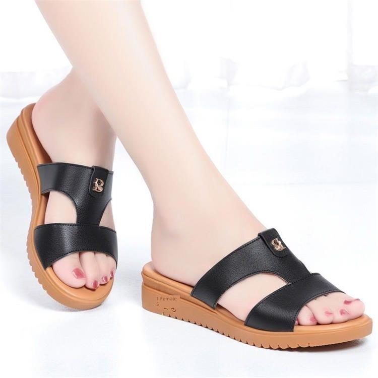 Product Introduction of Dép Bệ Giày Đế Xuồng, Da Thật Mềm, Đế Mềm, Thích Hợp Cho Mẹ Trung Niên 5