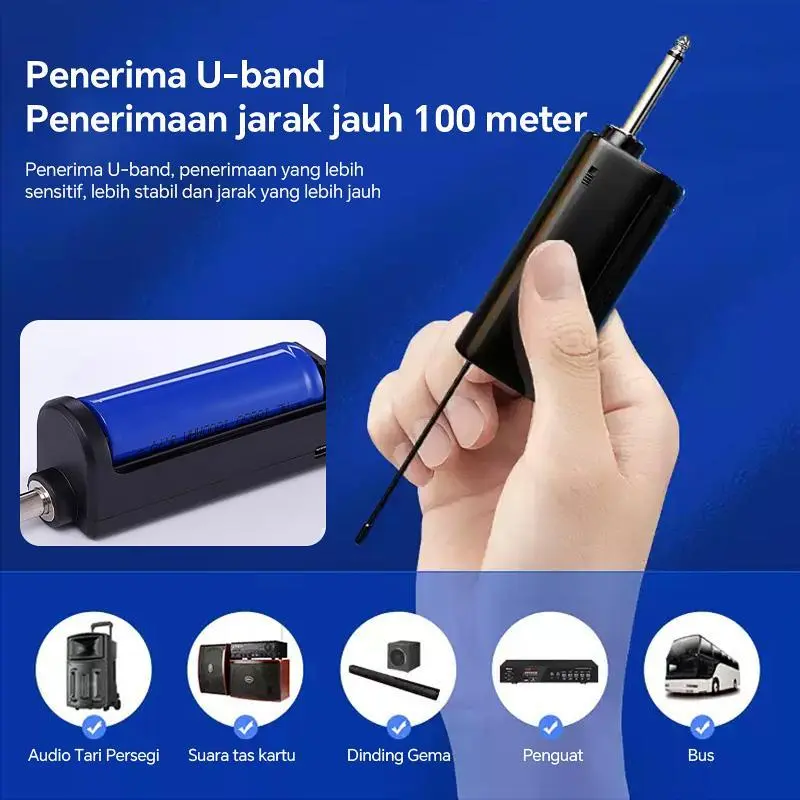 U Smart home Mikrofon nirkabel universal satu derek dua speaker luar ruangan mikrofon kartu suara bernyanyi langsung 7