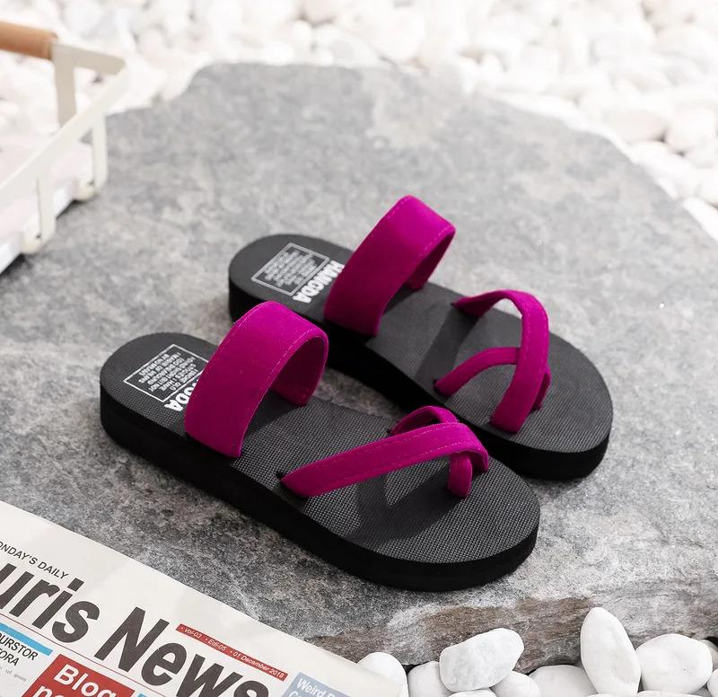 Product Introduction of Summer Women Flip Flops Solid Flat Shoes Indoor Ladies Beach Slippers Non-slip Soft Sole Sandals Shoe Female Women Footwear Walking Shoes Girl Comfort Kitchen Tactical Bedroom Footwear Shoes 24