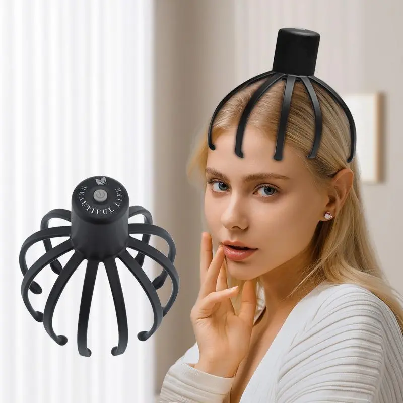 USB Rechargeable Electric Octopus Claw Scalp Massager, 1 Count Deep Tissue Muscle Relaxation Massager, Head Scalp Massage Tool, Valentine's Day Gift