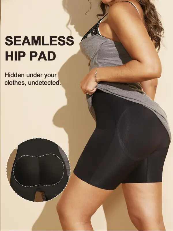 Women's Solid Color High Waist Shapewear Shorts, High Stretch Comfortable Breathable Tummy Control Butt Lifting Seamless Shaper, Women's Shapewear Bottoms for Daily Wear, Womenswear 2