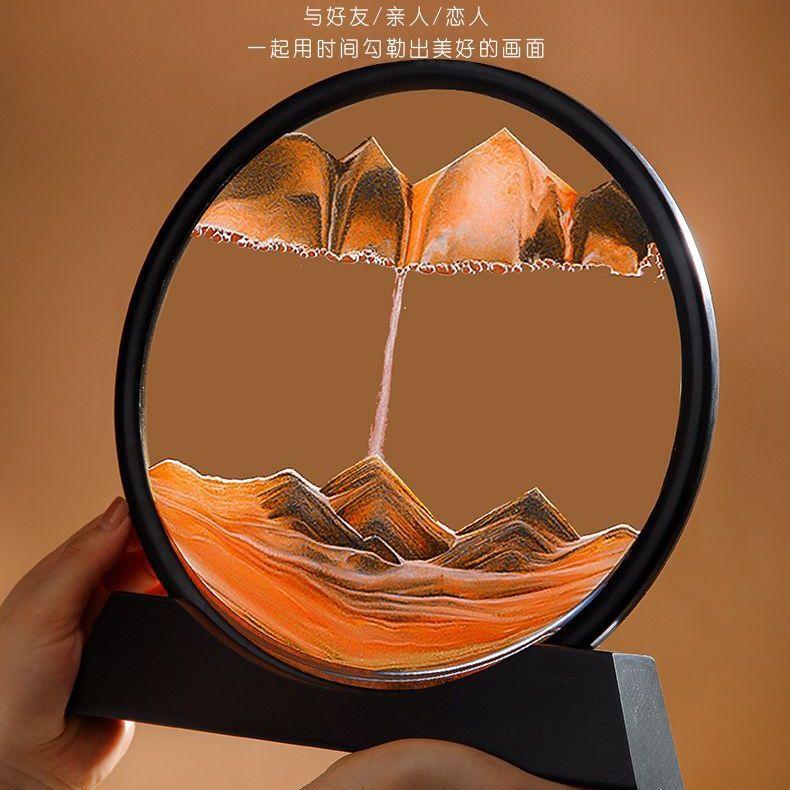 Đồng Hồ Cát Tranh Cát chảy 3D Sáng Tạo, Đồ Trang Trí, Đồ Trang Trí Phòng Khách Giải Tỏa Căng Thẳng, Đồ Thủ Công, Cao Cấp, Thích Hợp Cho Nam Và Nữ, Quà Sinh Nhật Bạn Bè 2