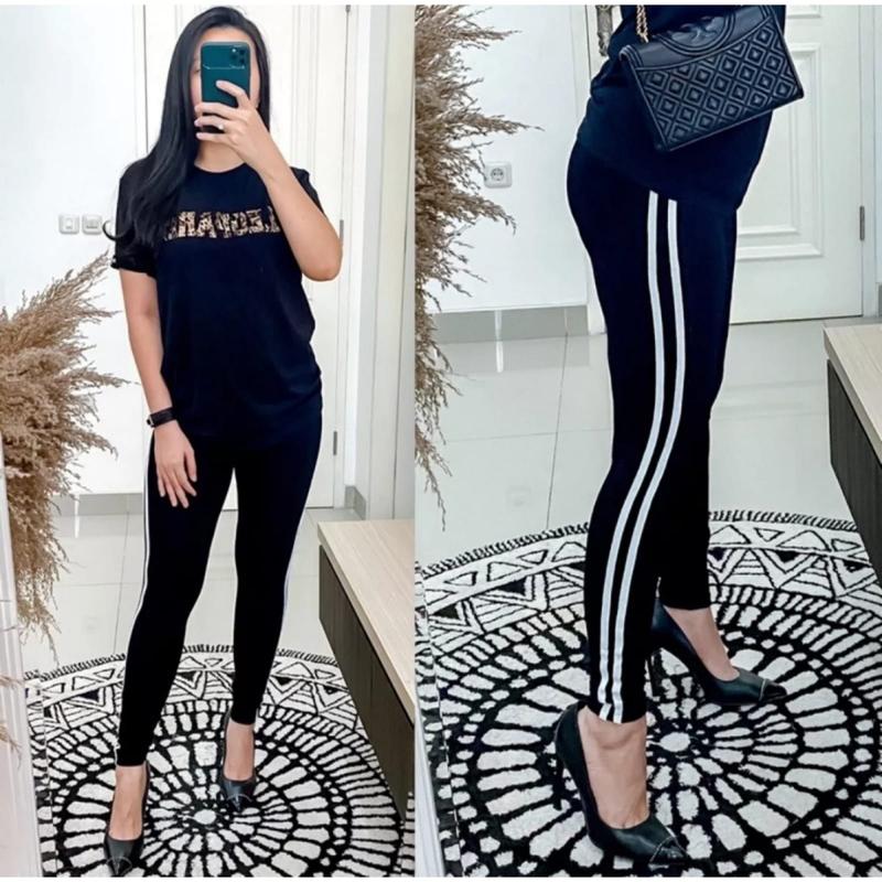 Product Introduction of legging import stipp 2 / legging import wanita 32