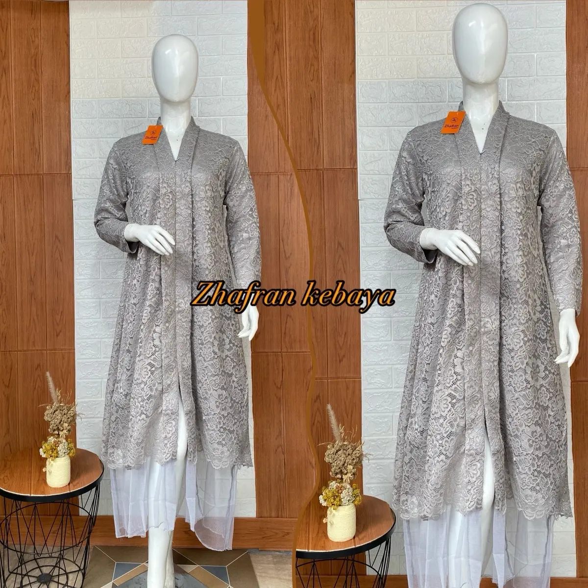 Dress kondangan busui friendly bahan brukat premium(DB)