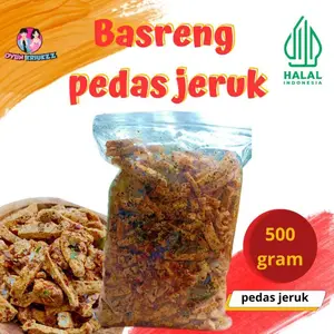 BASRENG PEDAS 500 GRAM BEST SELLER ( COD ) OYUN KRIUKZZ goreng keripik Kering Chips Food
