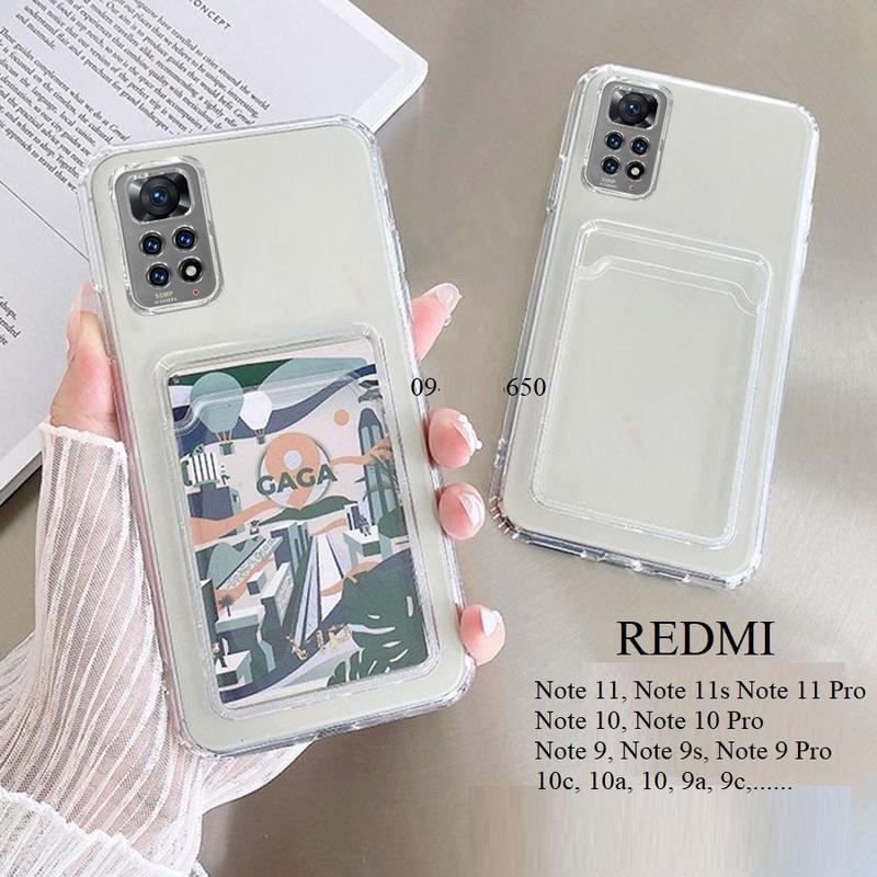 Ốp Lưng Có Ngăn Để Thẻ, Ảnh Gù Trong Chống Sốc Bảo Vệ Camera Xiaomi Redmi Note 11 Pro, 11s, 10, 10a, 10c, 9a, 9c, 9s,..