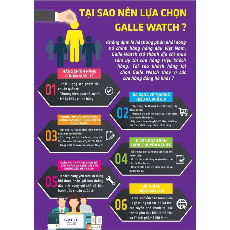 Đồng hồ nữ dây da chính hãng Sunflame MJOE9084 chống nước, mặt số họa tiết hoa anh đào tạo điểm nhấn, xuất xứ Nhật Bản Voi Watch 6