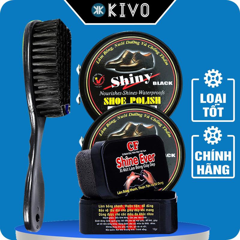 Xi Đánh Giày Da Nam CF Shiny Cao Cấp - Si Đánh Giày Đen Trắng - Xi Đánh Bóng Giày - Vệ Sinh Giày Kivo