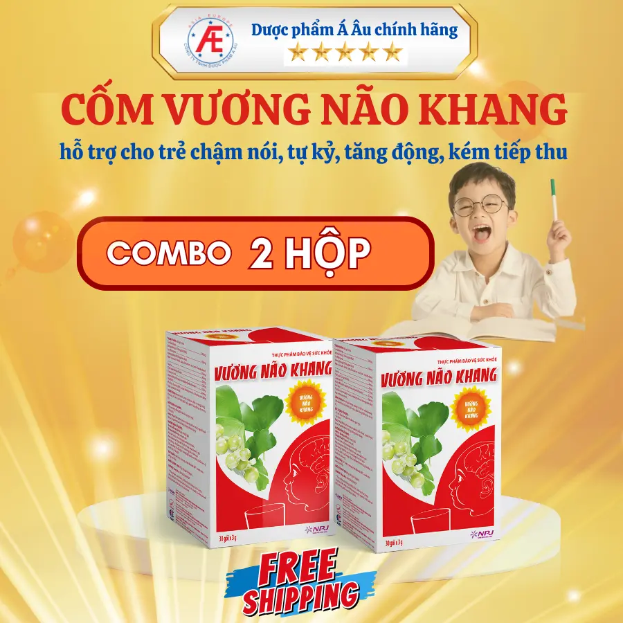 Combo 2 hộp Cốm Vương Não Khang (Hộp 30 gói) - Công ty Nam Phương