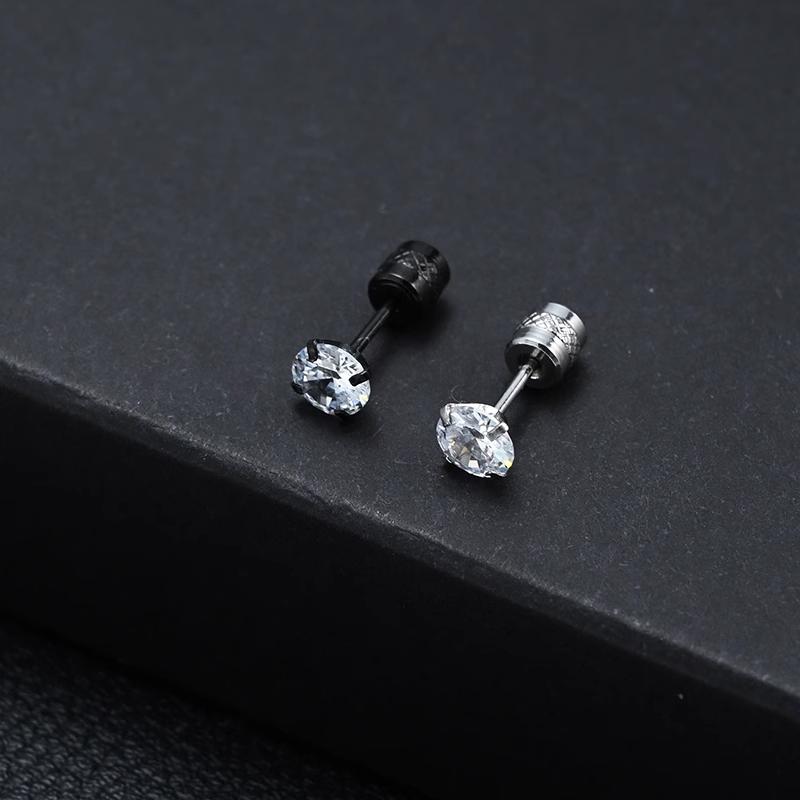 Product Introduction of Bông Tai Đinh tán Zircon Dát Bốn Chấu, Chất Liệu Thép Titan, Thiết Kế Đặc Biệt Cho Bé Trai, Cao Cấp, Phong Cách Ryouta Miyagi Cùng Phong Cách, Bông Tai Thời Trang Nam 5