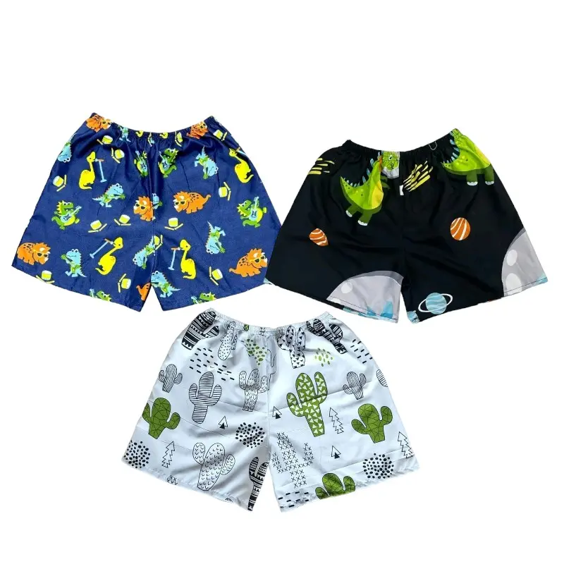 NEW 3 PCS CELANA PENDEK PRIA WANITA UNISEX CELANA SANTAI BAHAN ADEM MOTIF RANDOM Nyaman 7